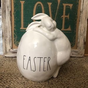 Rae Dunn “bunny love” Easter decor